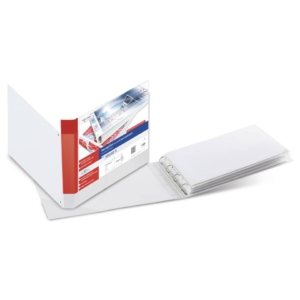 Raccoglitore personalizzabile A3 orizzontale Sei Rota Stelvio TI - Dorso 5,5 cm - 4 anelli a D Bianco