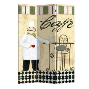 Paravento a 3 ante Serena Group in legno e carta di riso fantasia Stones 120x180 cm - NY1071-3