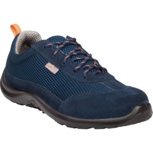 Scarpe da lavoro Delta Plus basse Miami S1P - poliestere mesh e pelle scamosciata Blu - Taglia 40 - COMOSPBL40