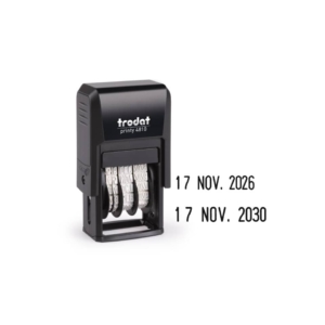 Datario autoinchiostrante TRODAT PRINTY 4810 in plastica Nero 70383