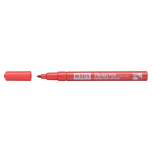 Pennarello indelebile Pentel Pen N50S punta conica 3.8 mm Rosso N50S-B