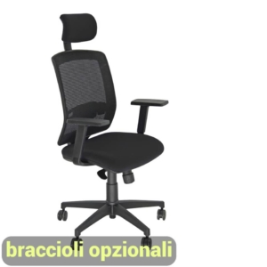 Sedia semidirezionale Unisit Molly Nero MLAPG/IN