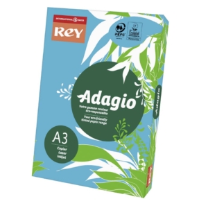 Cartoncini colorati A3 Blu risma INTERNATIONAL PAPER Rey Adagio 160g/m² - 29,7x42 cm (risma da 250 fogli)