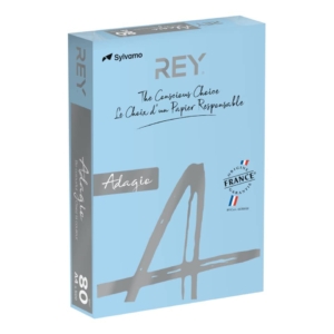 Carta colorata A4 Blu tenue INTERNATIONAL PAPER Rey Adagio 80g/m² (risma 500 fogli)