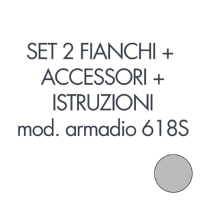 Set 2 fianchi + accessori + istruzioni per l'uso per armadio tecnical 2 618S Grigio - 805141163028