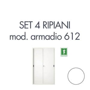 Set 4 ripiani per armadio Tecnical 2 612-BA Bianco 805141163039