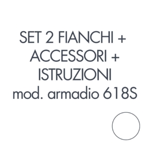 Set 2 fianchi + accessori + istruzioni per l'uso per armadio tecnical 2 618S Bianco - 805141163027