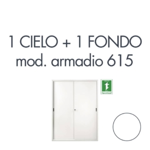 Set 1 cielo + 1 fondo per armadio Tecnical 2 615 Bianco 805141163043