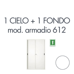Set 1 cielo + 1 fondo per armadio Tecnical 2 612 Bianco 805141163035