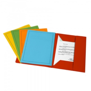 Cartelle a 3 lembi Fraschini Bristol 25x35 cm con Dorso espandibile fino a 2 cm Rosso (conf.25)