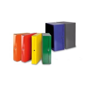 Portaprogetti con bottone Euro-Cart presspan monolucido 25x35 cm Dorso 8 cm Giallo - CP08GI