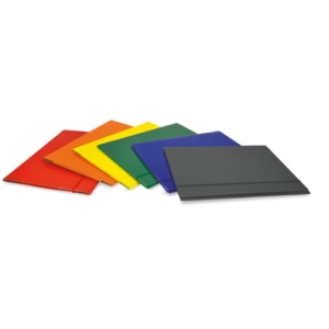 Cartellina con elastico tondo EURO-CART Presspan monolucido- 3 lembi - rosso CPEVERRO_DESK