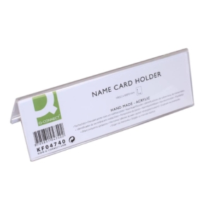 Portanome da tavolo Q Connect in polimetilmetacrilato Trasparente 190x60 mm - KF04740