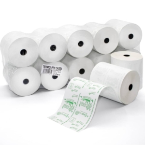 Rotoli registratore di cassa Rotolificio Pugliese Evoroll lunga durata 80 mm x 80 m - foro 12 mm (conf.10)