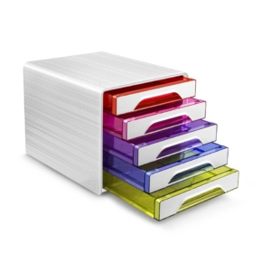 Cassettiera da scrivania CEP Smoove 360x288x271 mm Bianco 5 cassetti medi 1071110931