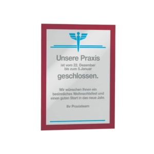 Cornice espositiva Durable Duraframe® A4 236x323 mm Rosso - 4882-03 (conf.10)
