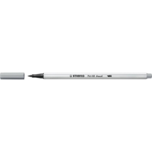Pennarello Stabilo Pen 68 brush - punta a pennello - M 1 mm grigio freddo medio - 568/95