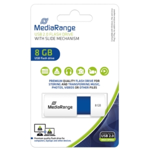 Chiavetta USB 2.0 - 8 Gb Media Range Blu MR971