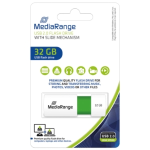 Chiavetta USB 2.0 - 32 Gb Media Range Verde MR973