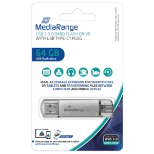Chiavetta USB 3.0 Media Range con spina USB Type-C™ - 64 GB - Argento MR937