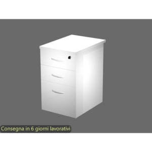 Cassettiera Bianca alta per scrivania Artexport Flex-Bridge + Top - 44x60x73h cm