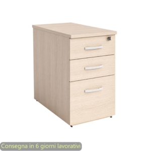 Cassettiera color Rovere alta per scrivania Artexport Flex-Bridge - 44x80x73h cm