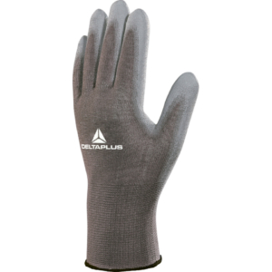 Guanto da lavoro Delta Plus in maglia di poliammide con palmo in poliuretano Grigio taglia 10 - VE702GR10