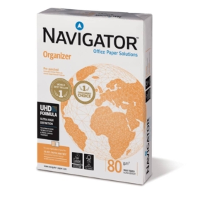Carta A4 per archiviazione Navigator Organizer 4 fori - 80g/m² - Risma da 500 fogli - NOR0800162