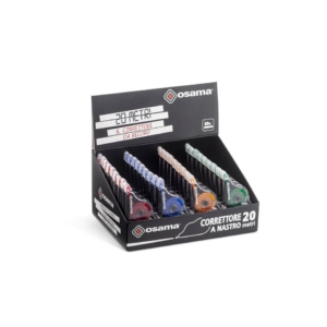 Correttore a nastro 20metri meccanismo colorato 5 mm x 20 m - OW 10148