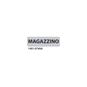 Cartelli per interni "Magazzino" 17x4,5 cm Grigio/nero - 1401.074AA (conf.15)