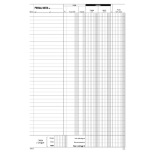 Blocco prima nota cassa IVA flex 29,7x21,5 cm - 50x2 copie autoricalcanti - 1680C0000