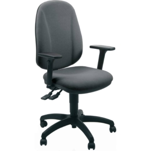 Sedia girevole con schienale sagomato Unisit Giano Eco Smart - polipropilene - Grigio scuro - braccioli inclusi - GIGI/BR3D/ET