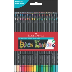 Matite colorate Faber-Castell Black Edition - Colori Assortiti - astuccio in cartone - Ømina 3,3 mm - 116436 (conf.36)