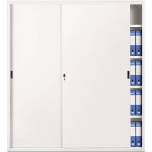 Armadio in metallo a porte scorrevoli Tecnical 2 618 - 180x45x200 cm - bianco