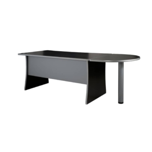 Penisola con gamba metallica Unisit Spirit 80x60x72 cm Wengé per scrivanie componibili