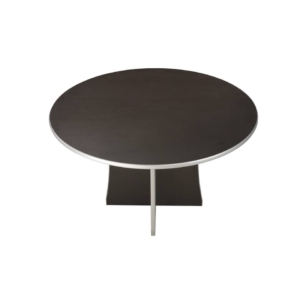 Tavolo miniriunione Unisit Spirit Ø125 cm per h.72 cm wenghè USPWTR125