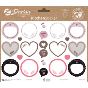 Etichette Trend Sticker A5 Avery in carta FSC - 2 fogli da 18 etichette cad. - Kitchen - 54548 (conf.36 etichette)