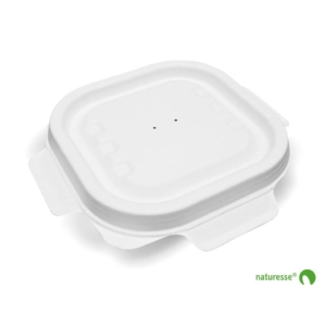 Coperchi richiudibili polpa cellulosa per vaschetta asporto 340ml Scatolificio del Garda Bianco - 3455 (conf.125)