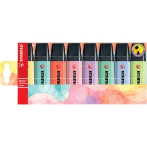 Evidenziatori Stabilo Boss Original Pastel 8 Colori Assortiti 70/8-3