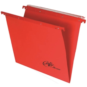 Cartelle sospese per cassetto orizzontali Linea Joker Bertesi 270g/m² - Interasse 33 cm - Fondo a V - Rosso (conf.25)