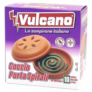 Insetticida zampirone per esterni Vulcano (conf.10 spirali + supporto in coccio)