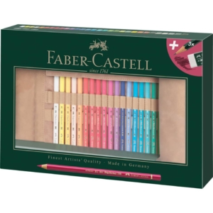 Matite colorate permanenti Faber Castell Polychromos Ømina 3,8 mm rollset Colori Assortiti - 110030 (conf.30)