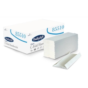 Asciugamani interfogliati piagatura a C Bulkysoft 23x31 cm Bianco - 85510.E20 (conf.20 fascette da 153 fogli cad.)