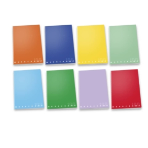 Maxi quaderno Pigna Monocromo A4 38 fogli carta 100g/m² a quadretti 10 mm - copertina in colore assortito - 022988810