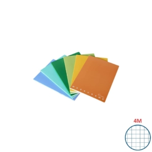 Quaderni Pigna Maxi Monocromo Green a quadretti 4 mm - 42 fogli 80g/m² - A4 - copertine in colori assortiti (conf.10)