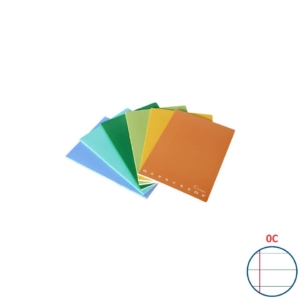 Quaderni Pigna Maxi Monocromo Green a righe con margine C - 42 fogli 80g/m² - A4 - copertine in colori assortiti (conf.10)