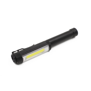 Torcia in alluminio da lavoro CalamitoNero Led con magnete e clip Luce quadra Nero - EL034