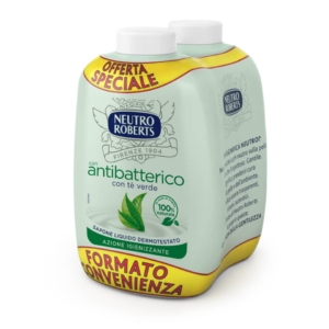 Ricariche sapone Neutro Roberts Antibatterico con tè Verde - 200 ml - R908140 (conf.2)