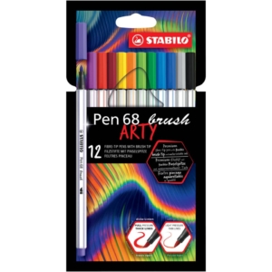 Pennarelli Stabilo Arty Line Pen 68 brush punta a pennello Colori Assortiti - 568/12-21-20 (conf.12)
