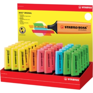 Evidenziatori Stabilo Boss Original 2-5 mm - Colori Assortiti - 70/45-1 (Espositore 45 pezzi)